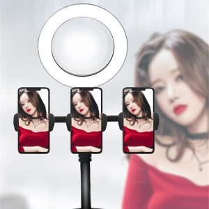 Live Streaming Phone Holder With Dimmable LED Ring Fill Light And 3 Phone…