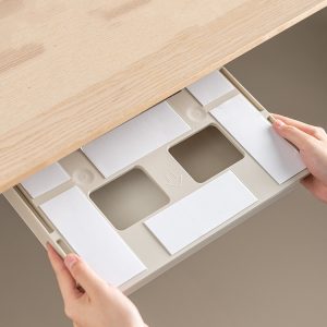 Under Desk Drawer Adhesive Storage Box For Office Pen Holder Hidden…