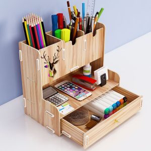 Ayane Creative Pen Pencil Holder Receiving Box Desktop Learning Penholder…
