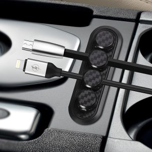 Carbon Fiber Texture Magnetic Cable Organizer Cable Clip Data Cable…
