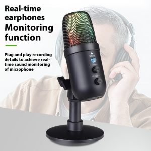 USB Microphone RGB Mobile Phone Computer Live Karaoke E-sports Games…