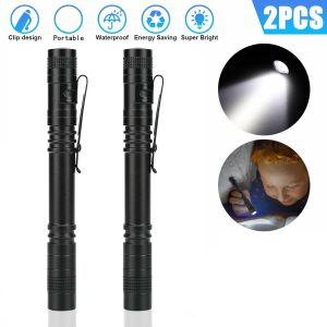 Tactical Flashlight Small LED Torch Light Mini Super Bright Penlight Work…