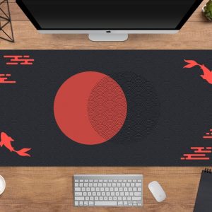 All Black Extended Keyboard Desk Pad
