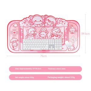 Hexagonal Dragon Crane Machine Large Mouse Pad