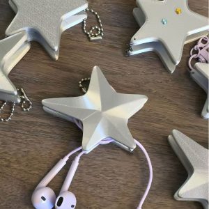Cute Star Portable Headphone And Data Cable Organizer Bag