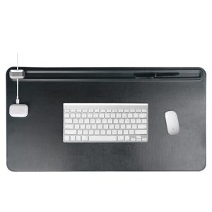 New Product Desk Double Storage Leather Mouse Pad