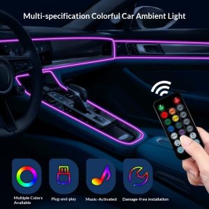 Car Interior Ambient Light Seven-color Automotive Atmosphere Light Guide Strip