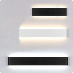 Black And White Minimalist Strip Wall Lamp Modern Minimalist Staircase And…