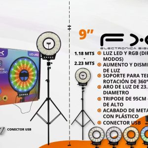 Live Streaming Light, Diameter 23.5cm, LED And RGB Light (multiple Modes),…