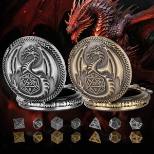 Creative Thick Chain Pocket Watch Set, Equipped With 7 Mini DND Game…