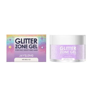 JAYSUING Neon Purple Glitter Gel, 30 g