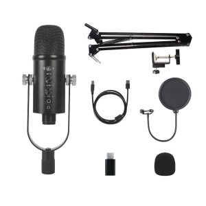 USB Condenser Microphone Set For Home Computer Recording
