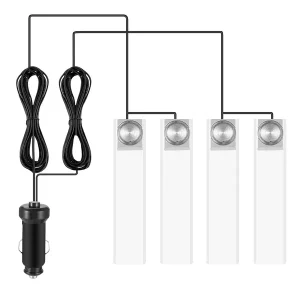 4Pcs Car Interior LED Atmosphere Light Car Charge Decorative Lamp DC 12V…