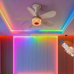 Cross-border New RGB Seven-color Fan Light
