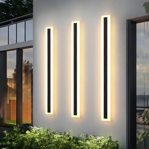 Minimalist Long Strip Outdoor Waterproof LED Wall Light Decoration
