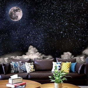 Printed Galaxy Planetary Tapestry Multifunctional Tapestry Sitting Carpet…
