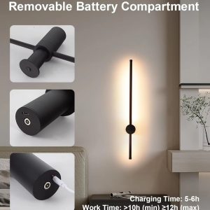Wireless Remote-Controlled Strip Wall Light Background Wall Lamp
