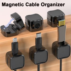 Magnetic Cable Clip Under Desk Cable Management Adjustable Cord Holder…