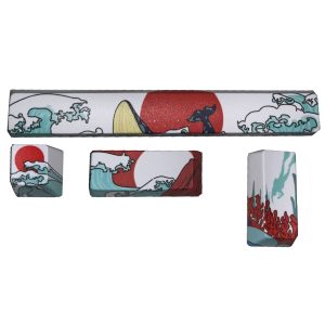 Coral Sea Keycaps PBT Five-sided Sublimation Mechanical Keyboard