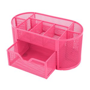 1Pc Metal Mesh Pencil Holders Desk Organizer With 9 Compartment Pen Holder…