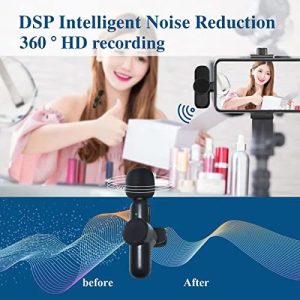 K3 Wireless Collar Clip Microphone Live Mini Interview Sound Recording…
