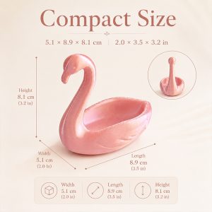1PC Swan Shaped Dice Holder, 3D Printed Pearl Pink Tabletop Tray For Dice…