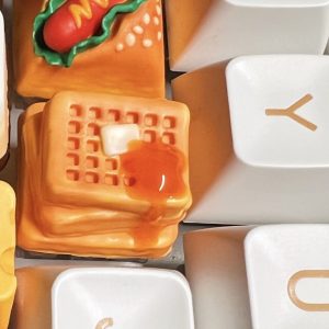 Unpainted Customized Mechanical Keyboard Burger Cheese Keycaps