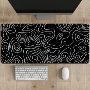 Streamlined Abstract Line-pattern Non-slip Large Mouse Pad