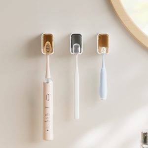 Toothbrush Holder,Wall Mounted Toothbrush Holder, No Drill Toothbrush Holder