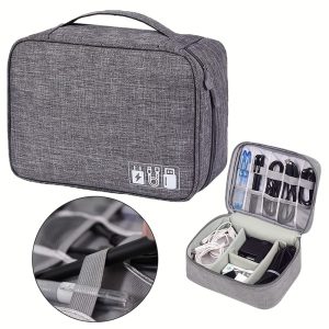 Electronics Organizer Travel Cable Organizer Bag Waterproof Portable…