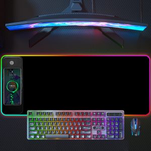 Wireless Charging RGB Luminous Mouse Pad Oversized