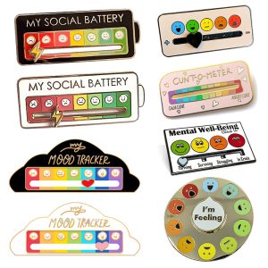 Creative Expression Management Rotatable Badge Mood Management Brooch