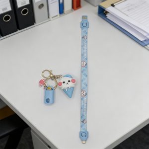 Animal Keychain Charging Cable-Blue