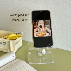 Transparent Acrylic Tablet PC Phone Desk Stand Adjustable