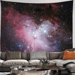 Printed Galaxy Lightspeed Tapestry Multifunctional Tapestry Sitting Carpet…