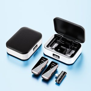 Double Microphone Wireless Collar Clip Microphone Outdoor Short Video…