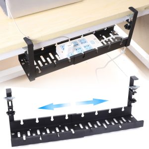 No Drill Cable Tray With Clamp Under Desk Cable Management Tray Wire…