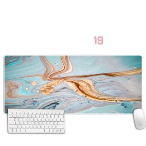 Abstract Marble Mouse Pad Thickened Overlock Large Simple