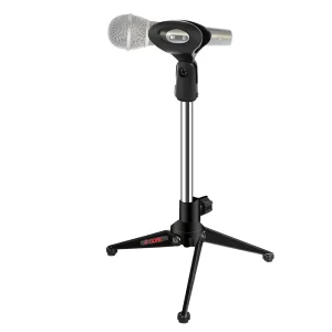 5 Core Desk Mic Stand Adjustable Desktop Microphone Stands Metal Tripod