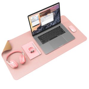 Large Solid Color Cork Leather Desk Pad Mouse