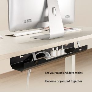 No-Drill Under-Desk Cable Management Rack