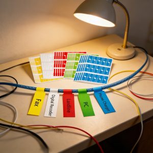 25-Piece Cable Tie And Label Set, Rewritable Cable Labels For Cable…