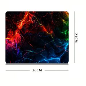 Large Gaming Mouse Pad Neon Lightning Durable
