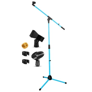5 Core Tripod Mic Stand Floor Adjustable 18 to 72 Inches Sturdy Boom Arm…