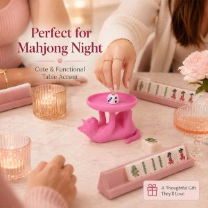 Cute Lying Cat Dice Holder, 3D Printed Cat Shaped Dice Tray, Mahjong Table…