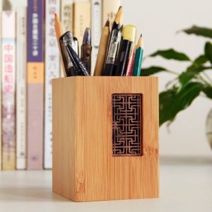 Vintage Chinese Style Desk Storage Pen Holder